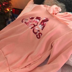 Pink floral ADIDAS hoodie